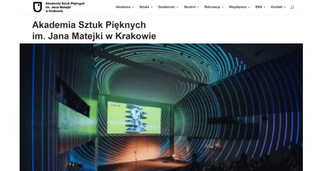 Screen ze strony Kierunek Grafika