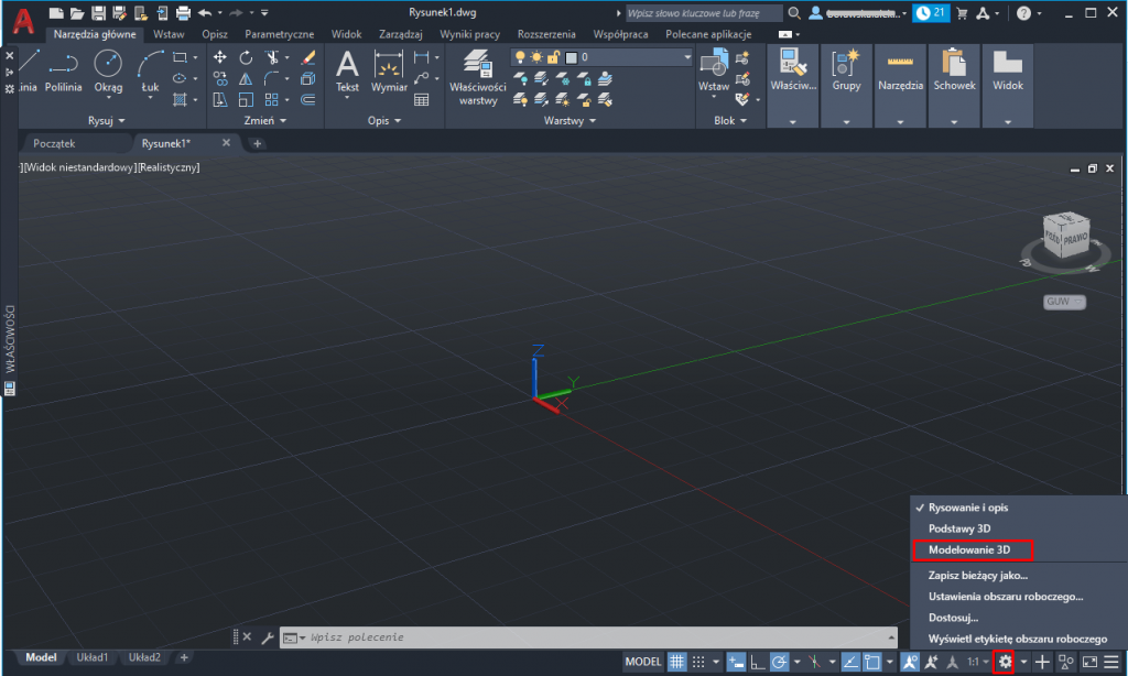Modelowanie 3D w AutoCAD