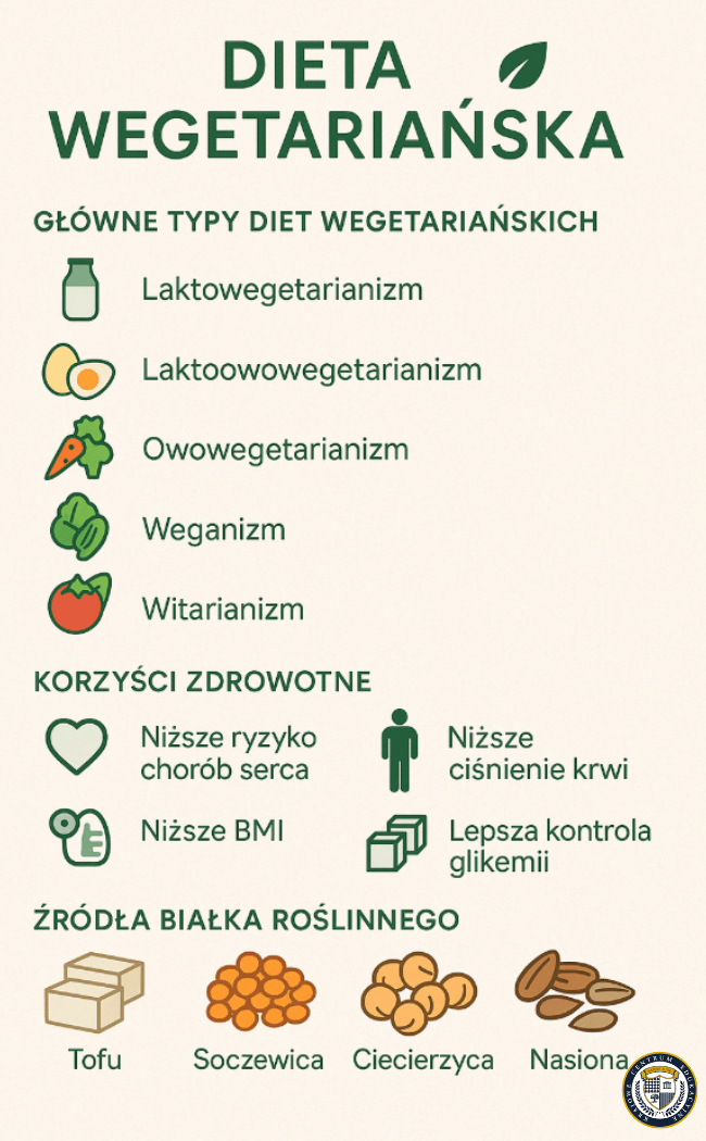 Infografika diety wegetariańskiej