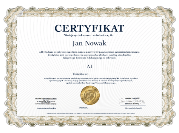 Kurs AI: Sztuczna Inteligencja w Biznesie i Marketingu