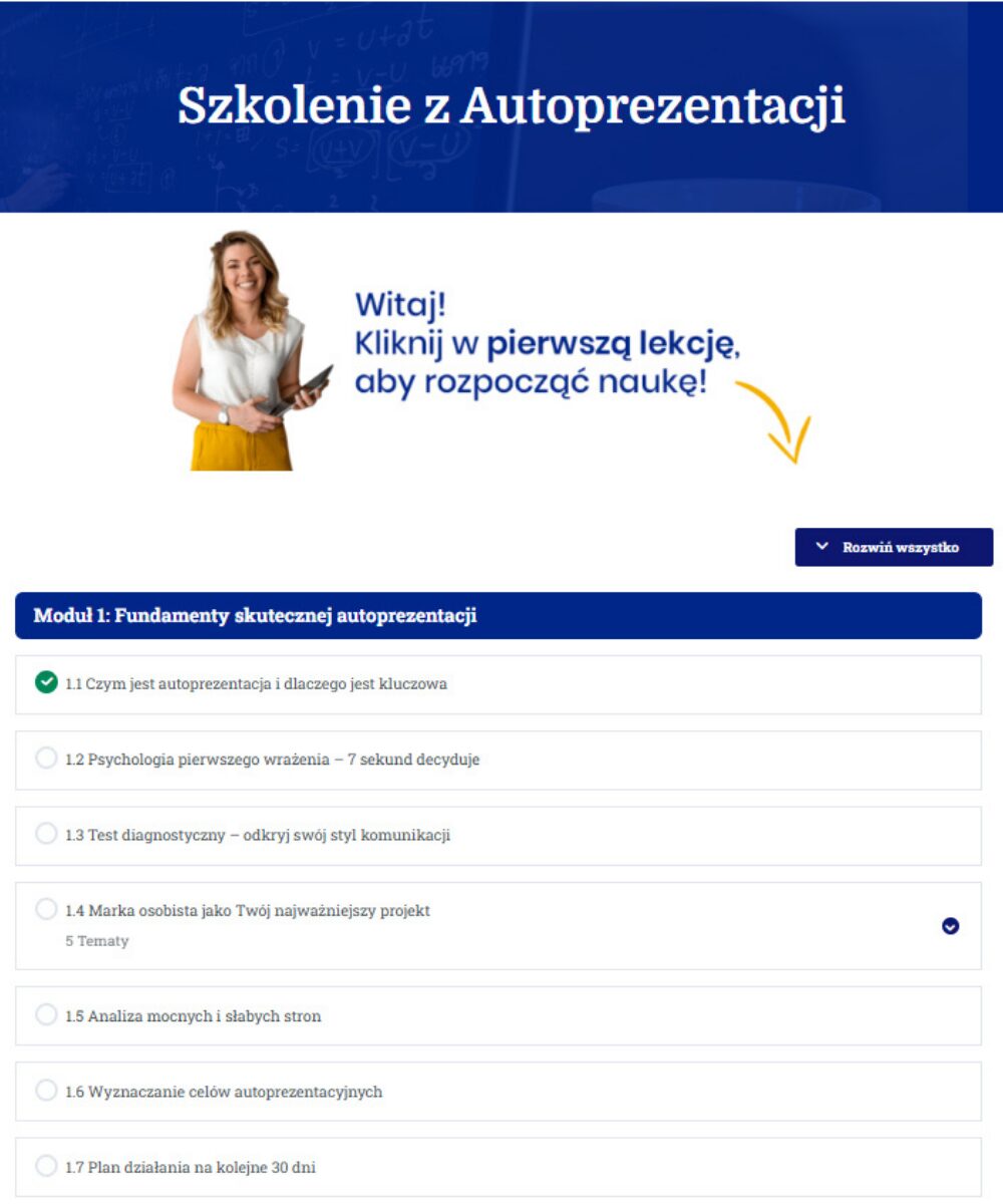 Szkolenie z autoprezentacji wnetrze platformy