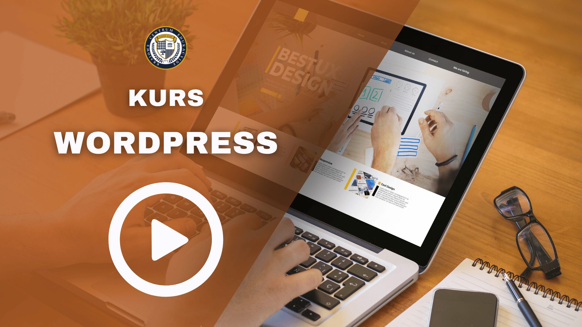 Nakładka promująca kurs WordPress