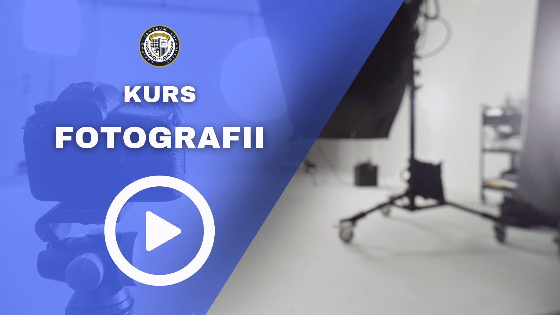 Nakładka filmu promującego kurs fotografii