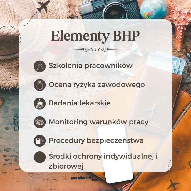 Elementy BHP - infografika