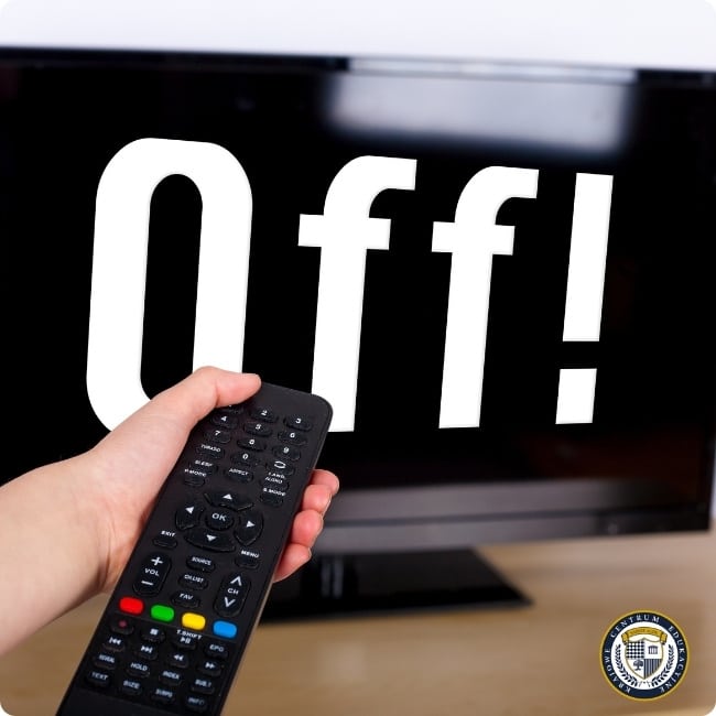 Eliminacja rozpraszaczy - wyłączanie przy pomocy pilota telewizora