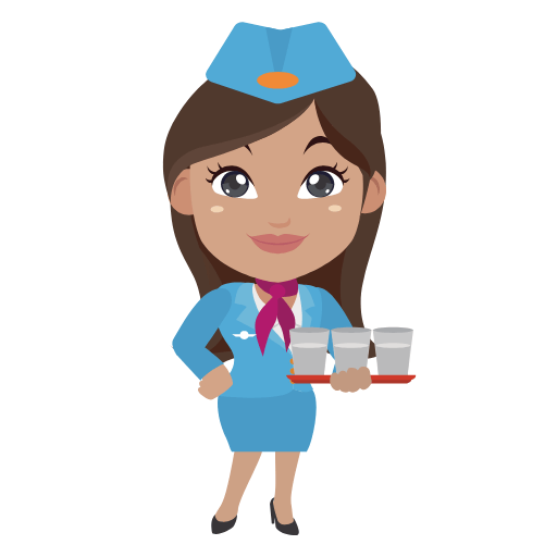 Kurs stewardessy - ikona 5, stewardessa niosąca kubki z jakimś piciem