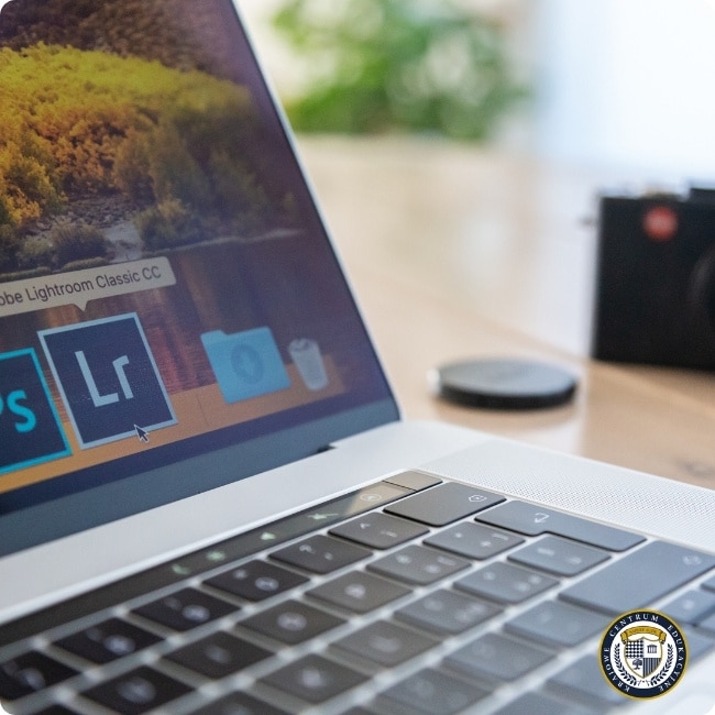 Ikonka programu do edycji zdjęc Adobe Lightroom na pasku narzędzi