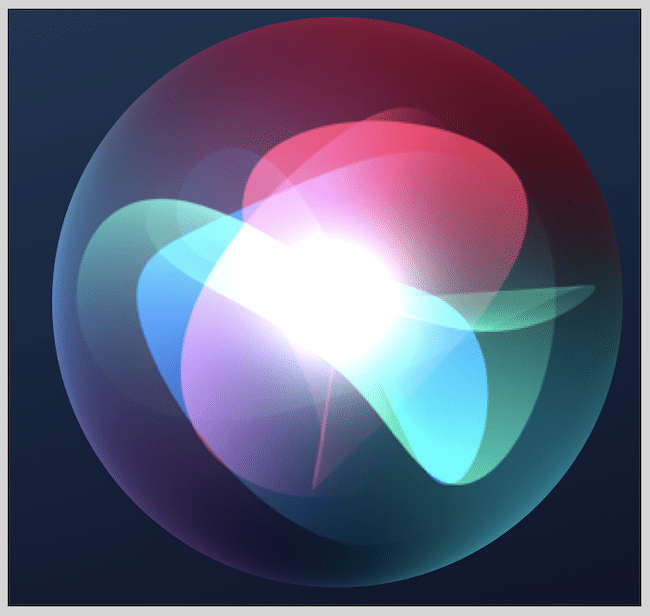 Zrzut ekranu ikony Siri od Apple