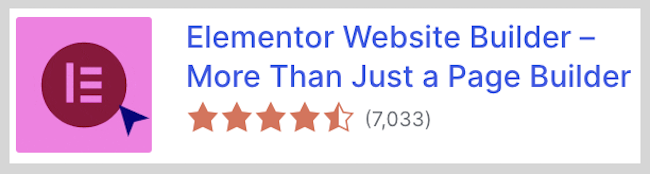 Zrzut ekranu wtyczki Elementor