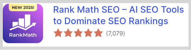 Zrzut ekranu wtyczki Rank Math SEO 