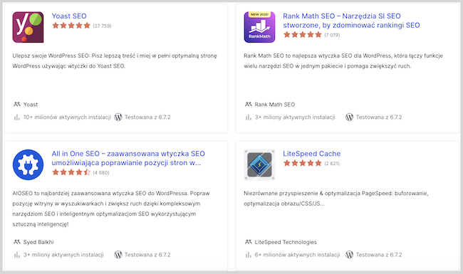 Wtyczki SEO do wyboru i zainstalowania na WordPressie