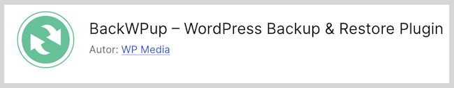 Zrzut ekranu prezentujący wtyczkę BackWPup