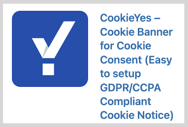 Zrzut ekranu wtyczka Cookie Yes