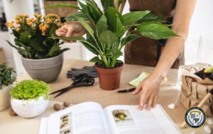 Kobieta studiująca rośliny podczas praktycznych zajęć - studia florystyczne