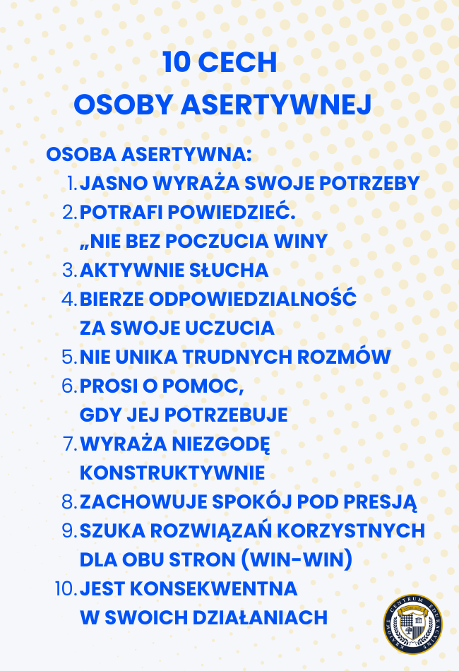 Lista 10 cech asertywnej osoby.