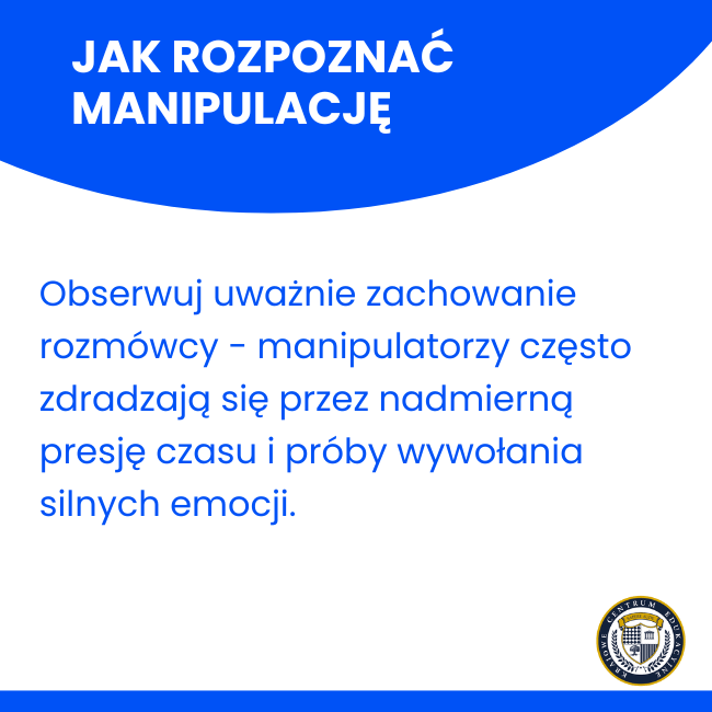 Jak rozpoznać manipulację w negocjacjach - infografika z kluczową wskazówką o sygnałach ostrzegawczych