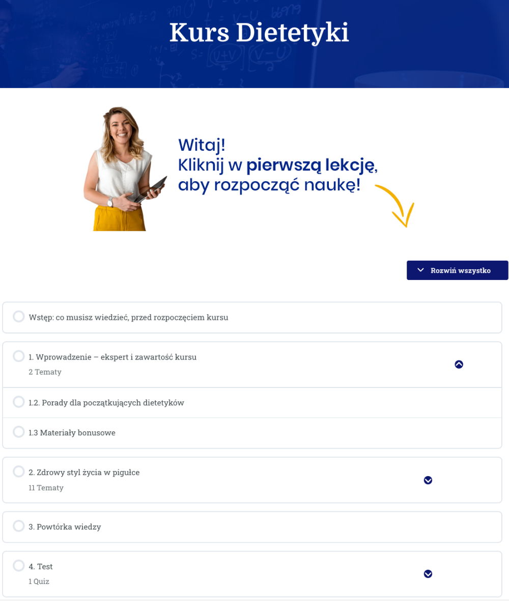 Kurs dietetyki wnetrze