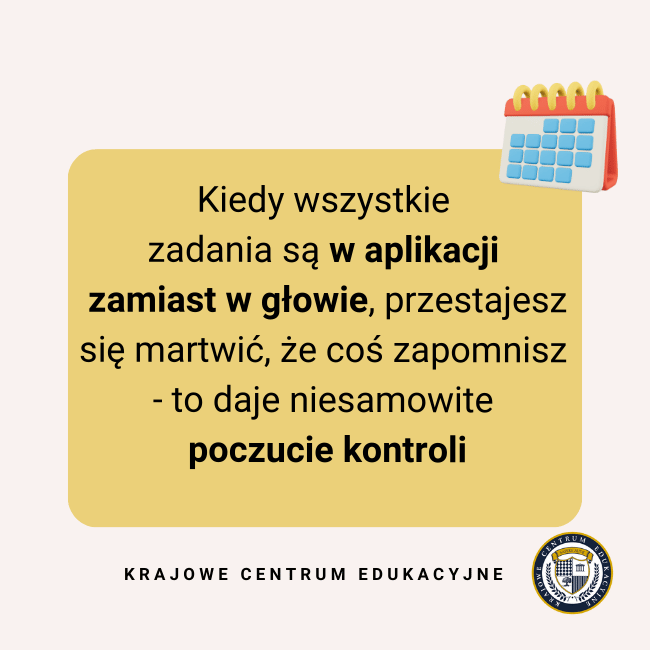 Tip do planowania zadań - aplikacje eliminują martwienie się o zapominanie obowiązków i dają kontrolę nad czasem