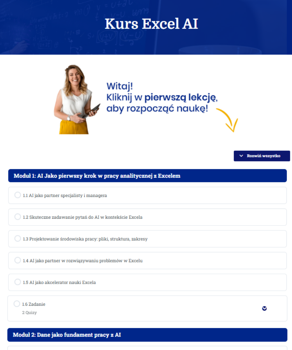 wnętrze platformy kurs AI w KCE