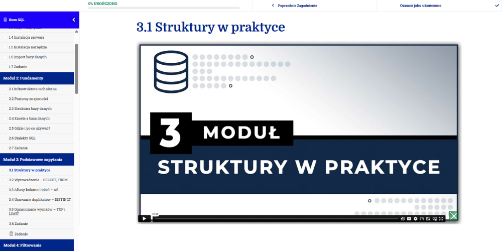 SQL wnętrze