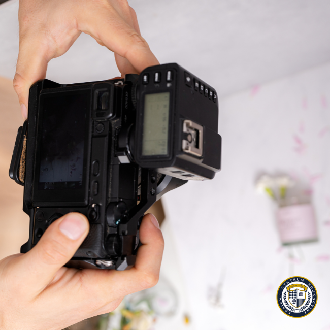 osoba wykonująca zdjęcie fotografii produktowej przy użyciu aparatu